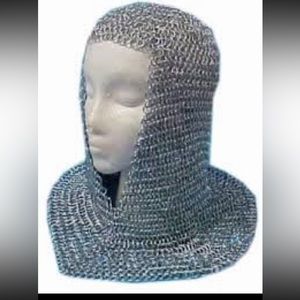 Burning Man chain link head piece cover